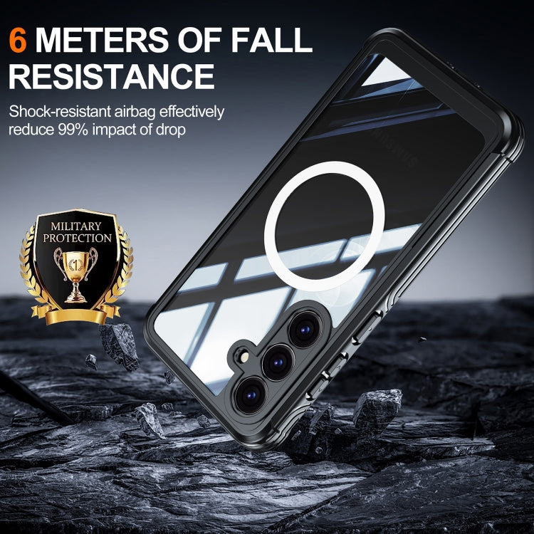 For Samsung Galaxy S25 5G RedPepper Tempered Glass MagSafe Phone Case(Black) - Galaxy S25 5G Cases by RedPepper | Online Shopping South Africa | PMC Jewellery | Buy Now Pay Later Mobicred