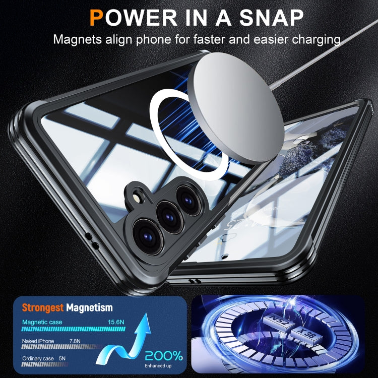 For Samsung Galaxy S25 5G RedPepper Tempered Glass MagSafe Phone Case(Black) - Galaxy S25 5G Cases by RedPepper | Online Shopping South Africa | PMC Jewellery | Buy Now Pay Later Mobicred