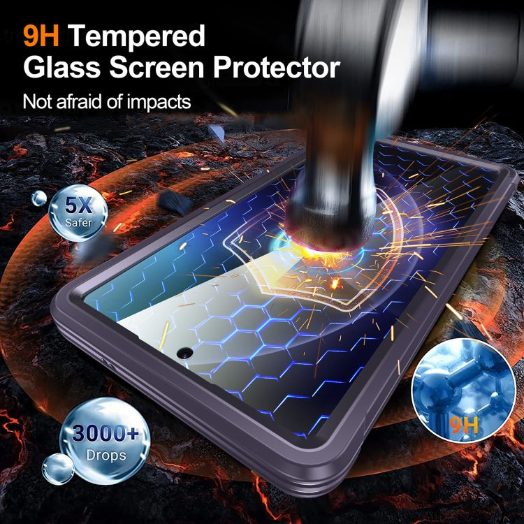 For Samsung Galaxy S25 Ultra 5G Tempered Glass MagSafe Phone Case(Purple) - Galaxy S25 Ultra 5G Cases by PMC Jewellery | Online Shopping South Africa | PMC Jewellery | Buy Now Pay Later Mobicred