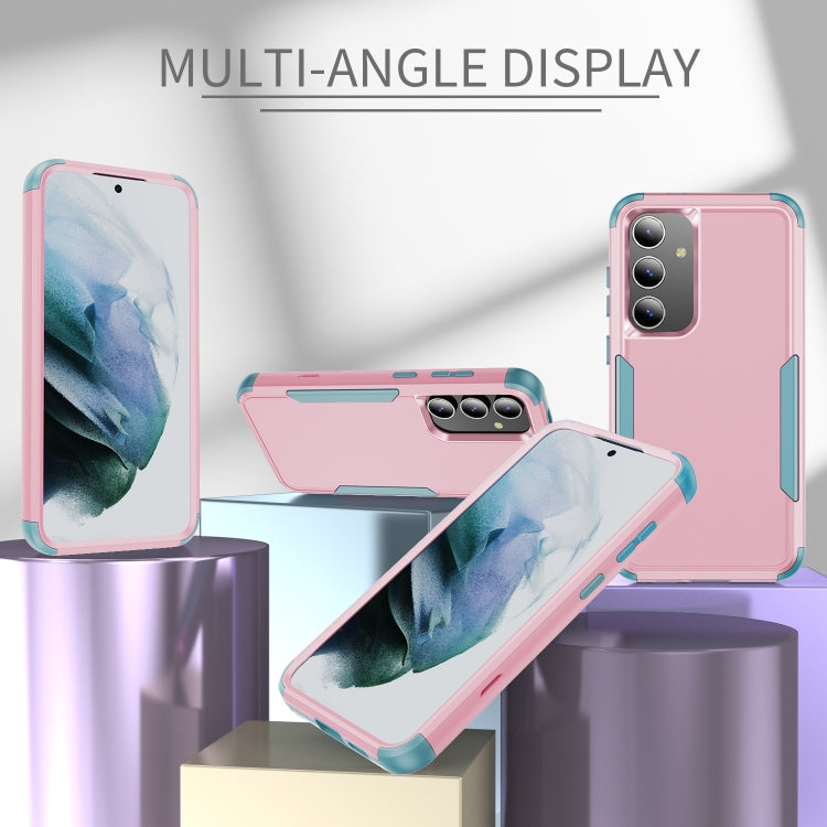 For Samsung Galaxy S25+ 5G TPU + PC Shockproof Protective Phone Case(Pink + Grey Green) - Galaxy S25+ 5G Cases by PMC Jewellery | Online Shopping South Africa | PMC Jewellery | Buy Now Pay Later Mobicred