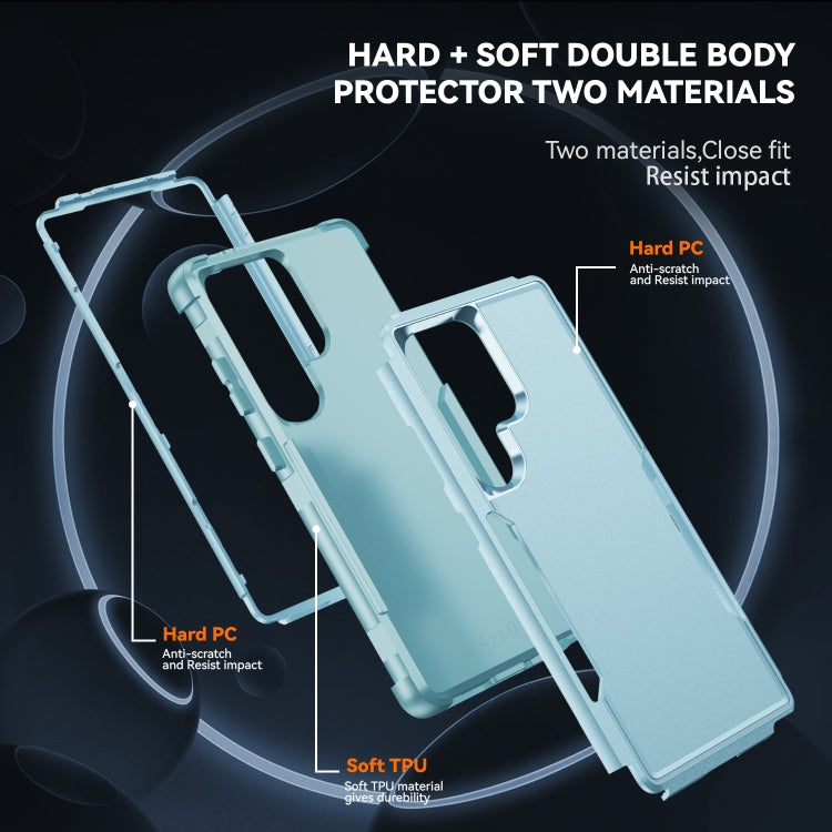 For Samsung Galaxy S25 Ultra 5G TPU + PC Shockproof Protective Phone Case(Grey Green) - Galaxy S25 Ultra 5G Cases by PMC Jewellery | Online Shopping South Africa | PMC Jewellery | Buy Now Pay Later Mobicred