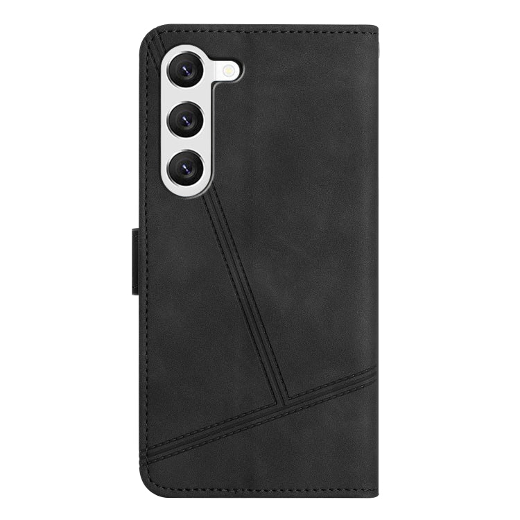 For Samsung Galaxy S25 5G Skin-feel Stitching Leather Phone Case(Black) - Galaxy S25 5G Cases by PMC Jewellery | Online Shopping South Africa | PMC Jewellery | Buy Now Pay Later Mobicred