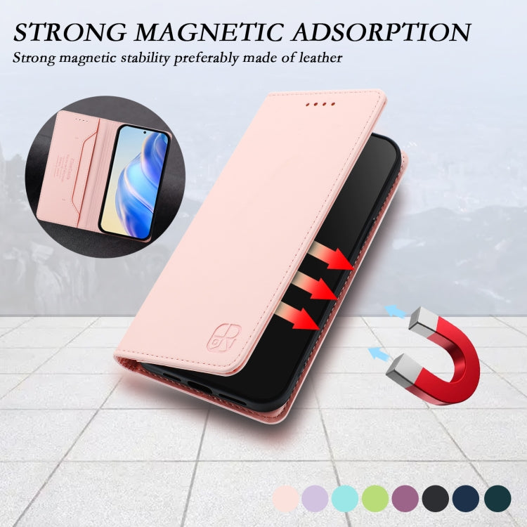 For Samsung Galaxy S24+ / S25+ 5G RC01 Dual-Folded Magnetic Suction RFID Leather Phone Case(Pink) - Galaxy S25+ 5G Cases by PMC Jewellery | Online Shopping South Africa | PMC Jewellery | Buy Now Pay Later Mobicred