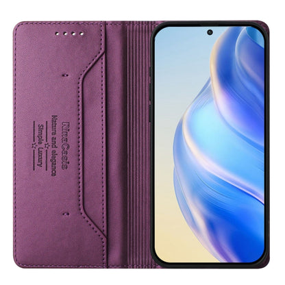 For Samsung Galaxy S25 Ultra 5G RC01 Dual-Folded Magnetic Suction RFID Leather Phone Case(Violet) - Galaxy S25 Ultra 5G Cases by PMC Jewellery | Online Shopping South Africa | PMC Jewellery | Buy Now Pay Later Mobicred