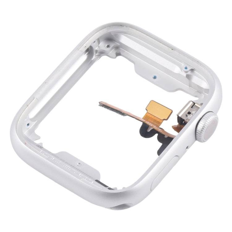 For Apple Watch Series  8 / 9 41MM GPS Aluminium Alloy Middle Frame Bezel Plate with Crown Spin Axis Flex Cable(Silver) - Middle Frame by PMC Jewellery | Online Shopping South Africa | PMC Jewellery | Buy Now Pay Later Mobicred