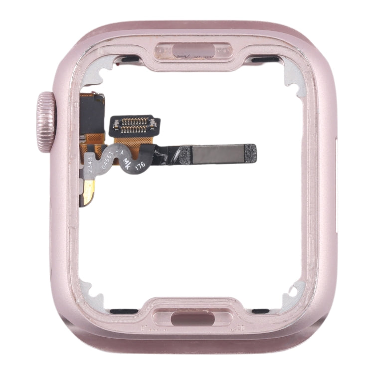 For Apple Watch Series 9 45MM LTE Aluminium Alloy Middle Frame Bezel Plate with Crown Spin Axis Flex Cable(Pink) - Middle Frame by PMC Jewellery | Online Shopping South Africa | PMC Jewellery | Buy Now Pay Later Mobicred