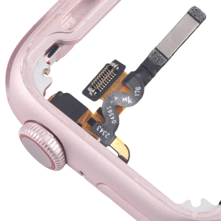 For Apple Watch Series 9 41MM GPS Aluminium Alloy Middle Frame Bezel Plate with Crown Spin Axis Flex Cable(Pink) - Middle Frame by PMC Jewellery | Online Shopping South Africa | PMC Jewellery | Buy Now Pay Later Mobicred