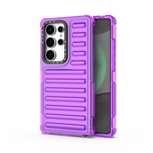 For Samsung Galaxy S25 Ultra 5G High Transparency TPU Hybrid PC Airbag Phone Case(Transparent Purple) - Galaxy S25 Ultra 5G Cases by PMC Jewellery | Online Shopping South Africa | PMC Jewellery | Buy Now Pay Later Mobicred