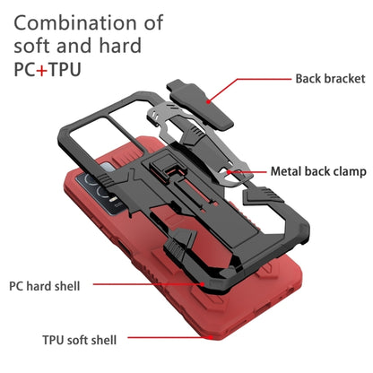 For Samsung Galaxy S25 Ultra 5G Armor Warrior Shockproof PC + TPU Phone Case(Red) - Galaxy S25 Ultra 5G Cases by PMC Jewellery | Online Shopping South Africa | PMC Jewellery | Buy Now Pay Later Mobicred