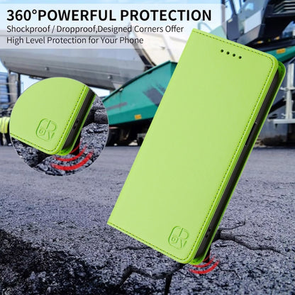 For Huawei Pura 70 Pro / Pura 70 Pro+ RC01 Dual-Folded Magnetic Suction RFID Leather Phone Case(Grass Green) - Huawei Cases by PMC Jewellery | Online Shopping South Africa | PMC Jewellery | Buy Now Pay Later Mobicred