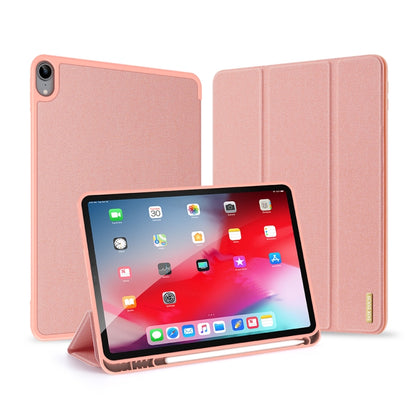 For iPad Air 11 2024 / 2022 / 2020 10.9 DUX DUCIS Domo Series Horizontal Flip Magnetic TPU + PU Leather Case with Three-folding Holder & Pen Slot(Pink) - iPad Air (2022) / (2020) 10.9 Cases by DUX DUCIS | Online Shopping South Africa | PMC Jewellery | Buy Now Pay Later Mobicred