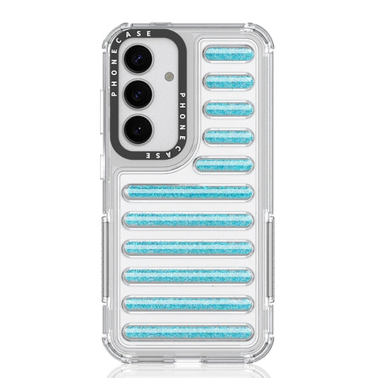 For Samsung Galaxy S25 5G Capsule Glitter TPU Hybrid PC Airbag Phone Case(Blue) - Galaxy S25 5G Cases by PMC Jewellery | Online Shopping South Africa | PMC Jewellery | Buy Now Pay Later Mobicred