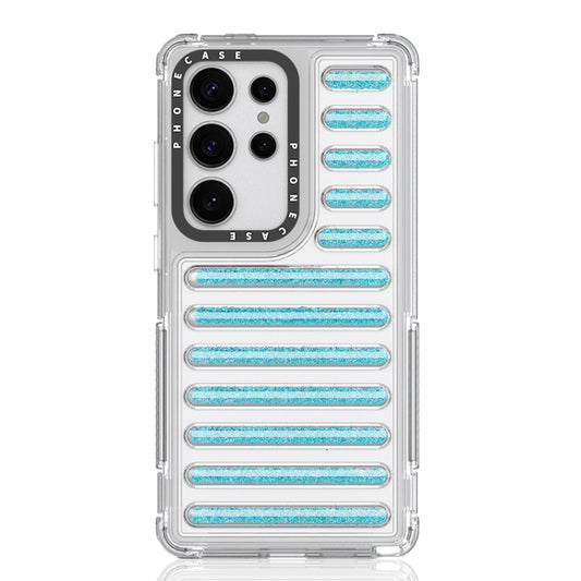 For Samsung Galaxy S25 Ultra 5G Capsule Glitter TPU Hybrid PC Airbag Phone Case(Blue) - Galaxy S25 Ultra 5G Cases by PMC Jewellery | Online Shopping South Africa | PMC Jewellery | Buy Now Pay Later Mobicred