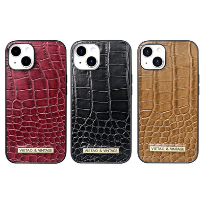 For iPhone 16 Pro VIETAO Alligator Texture PU Phone Case(Black) - iPhone 16 Pro Cases by VIETAO | Online Shopping South Africa | PMC Jewellery | Buy Now Pay Later Mobicred