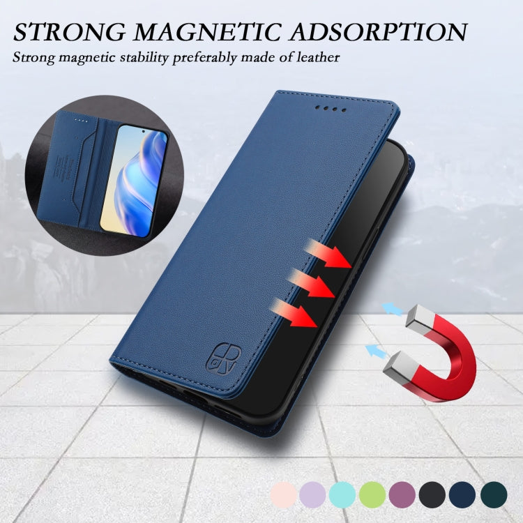 For Ulefone Note 14 RC01 Dual-Folded Magnetic Suction RFID Leather Phone Case(Dark Blue) - Ulefone Cases by PMC TechLife | Online Shopping South Africa | PMC TechLife | Buy Now Pay Later Mobicred