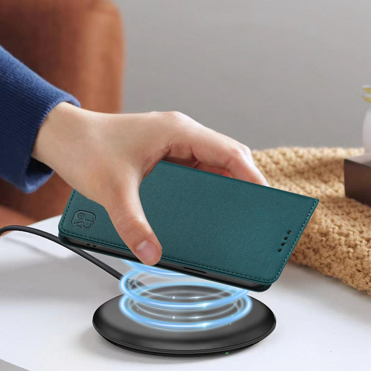 For Ulefone Note 20 Pro RC01 Dual-Folded Magnetic Suction RFID Leather Phone Case(Dark Green) - free shipping - PMC TechLife - Order now!