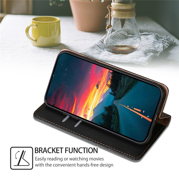 For Samsung Galaxy S25 Ultra 5G Gloss Oil Solid Color Magnetic Leather Phone Case(Black) - Galaxy S25 Ultra 5G Cases by PMC Jewellery | Online Shopping South Africa | PMC Jewellery | Buy Now Pay Later Mobicred