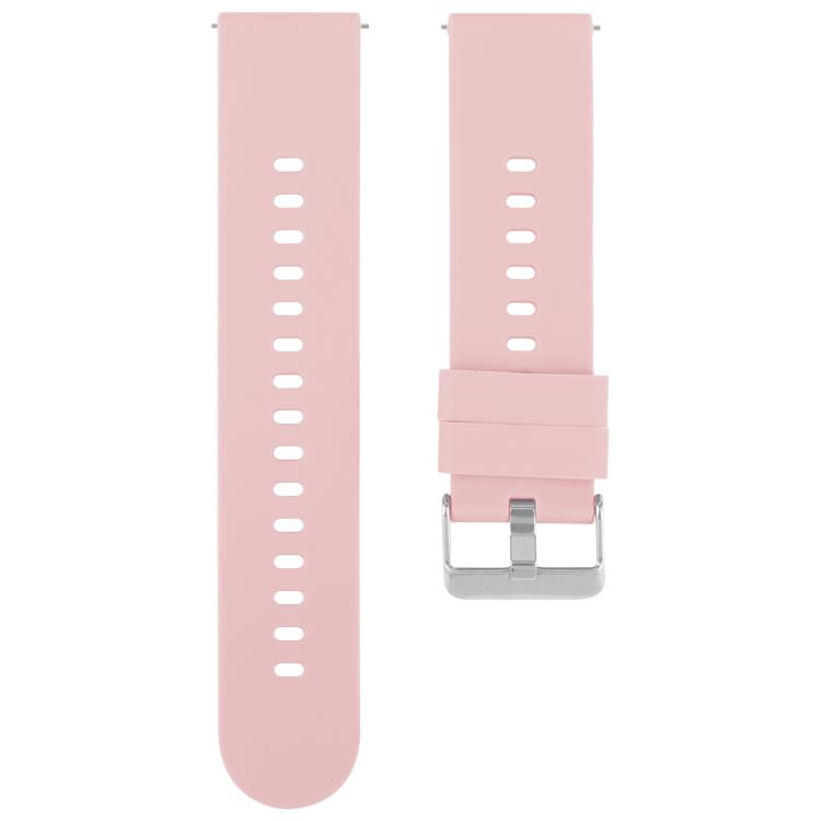 20mm Solid Color Steel Buckle Silicone Watch Band(Pink) - free shipping - PMc TechLife - Order now!