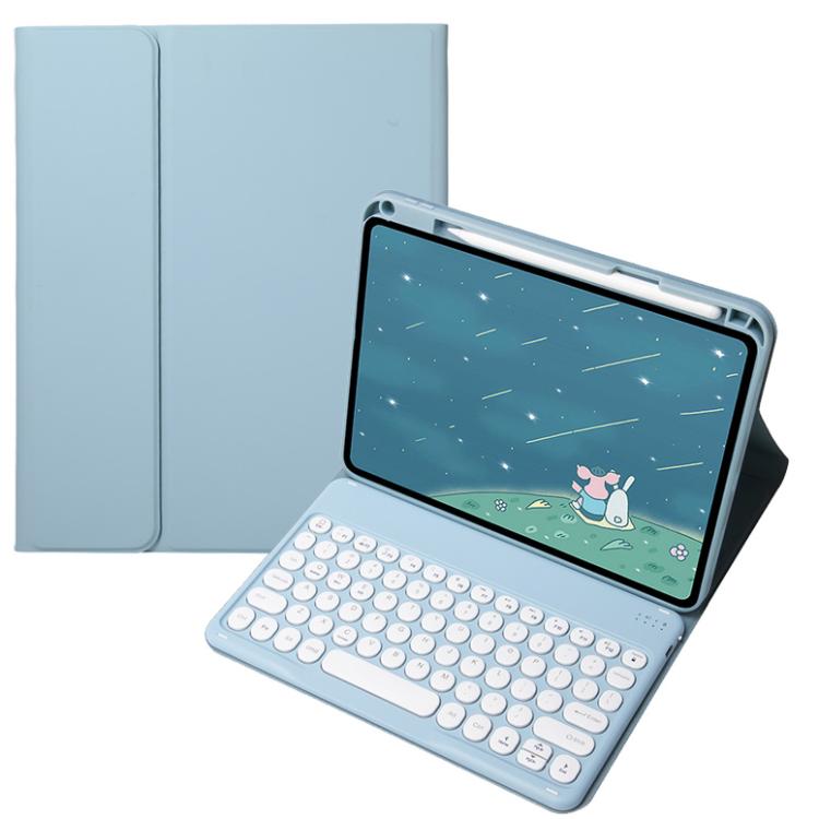For OPPO Pad 3 / Pad 2 Candy Color Bluetooth Keyboard Leather Case, Round Key(Misty Blue) - Others Keyboard by PMC TechLife | Online Shopping South Africa | PMC TechLife | Buy Now Pay Later Mobicred