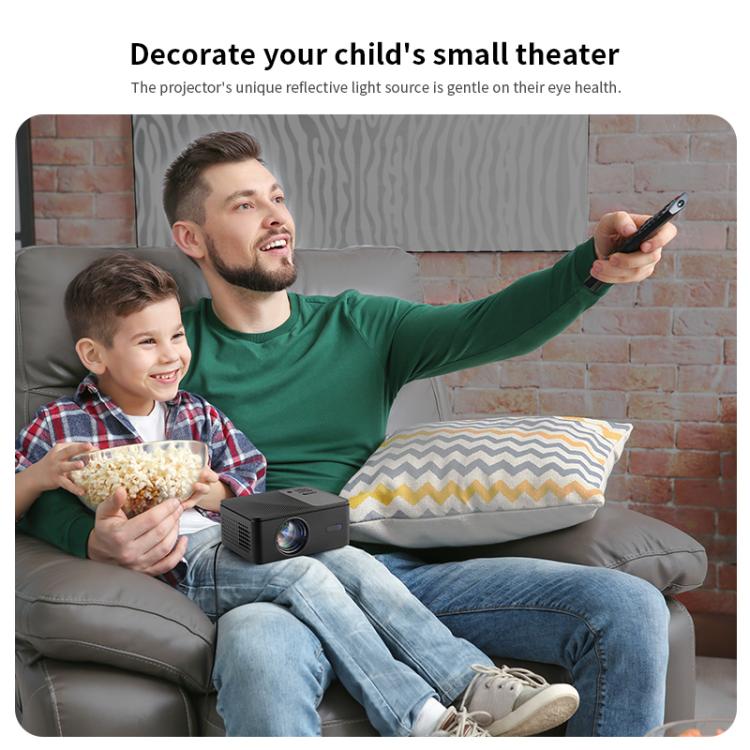 AUN A32 1280x720P 200ANSI D3100 CPU WIFI Display Smart Projector, US Plug(Black) - LED Projector by AUN | Online Shopping South Africa | PMC TechLife | Buy Now Pay Later Mobicred