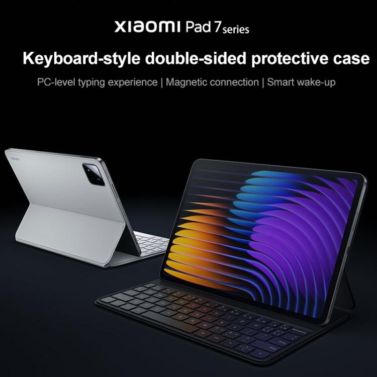 For Xiaomi Pad 7 / 7 Pro Original Xiaomi Keyboard Double-sided Protective Case Smart Leather Tablet Case(Black) - free shipping - PMc TechLife - Order now!