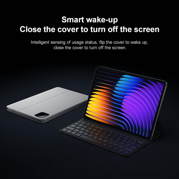For Xiaomi Pad 7 / 7 Pro Original Xiaomi Keyboard Double-sided Protective Case Smart Leather Tablet Case(Grey) - free shipping - PMc TechLife - Order now!
