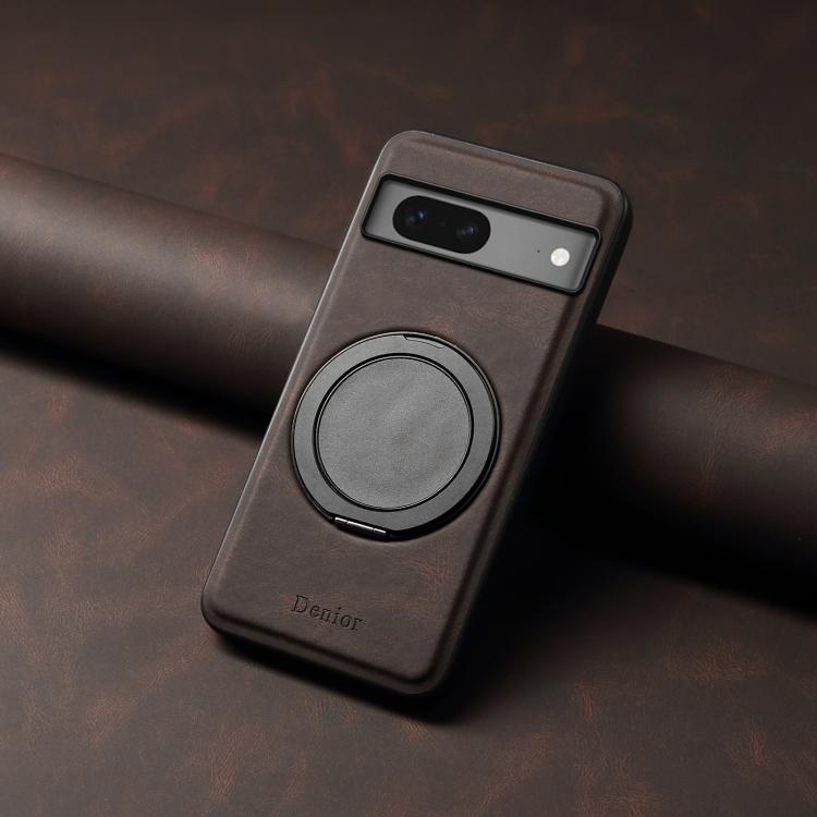For Google Pixel 7 Denior A14 Skin Feel Rotating Holder MagSafe Phone Case(Brown) - free shipping - PMC TechLife - Order now!