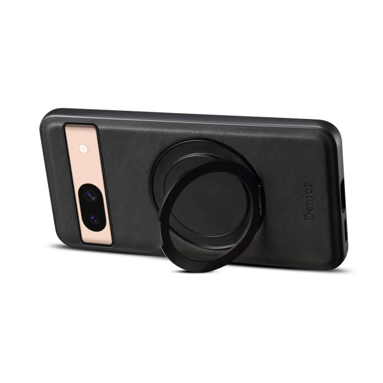 For Google Pixel 8a Denior A14 Skin Feel Rotating Holder MagSafe Phone Case(Black) - free shipping - PMC TechLife - Order now!