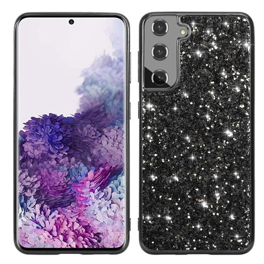 For Samsung Galaxy S25+ 5G Glitter Powder Shockproof TPU Phone Case(Black) - Galaxy S25+ 5G Cases by PMC Jewellery | Online Shopping South Africa | PMC Jewellery | Buy Now Pay Later Mobicred