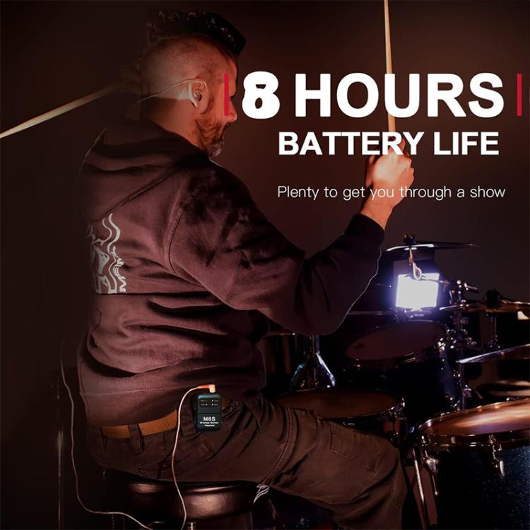 M6S Stereo Wireless In-Ear Monitor System 2.4G Transmitter & Receiver(Black) - Microphone by PMC TechLife | Online Shopping South Africa | PMC TechLife | Buy Now Pay Later Mobicred