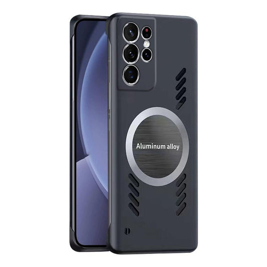 For Samsung Galaxy S25 Ultra 5G All-inclusive Lens Frameless Graphene Cooling Phone Case(Black) - Galaxy S25 Ultra 5G Cases by PMC Jewellery | Online Shopping South Africa | PMC Jewellery | Buy Now Pay Later Mobicred