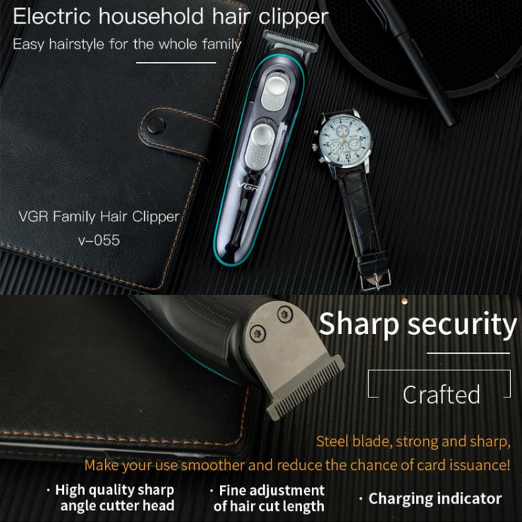 VGR V-055 10W USB Electric Household Hair Clipper(Black) - free shipping - PMC TechLife - Order now!