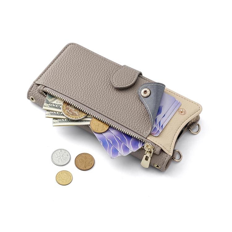 For Honor 200 Crossbody Chain Fishtail Litchi Leather Phone Case(Grey) - Honor Cases by PMC TechLife | Online Shopping South Africa | PMC TechLife | Buy Now Pay Later Mobicred