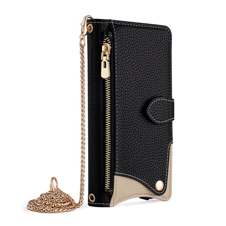 For Google Pixel 8 Crossbody Chain Fishtail Litchi Leather Phone Case(Black) - free shipping - PMC TechLife - Order now!