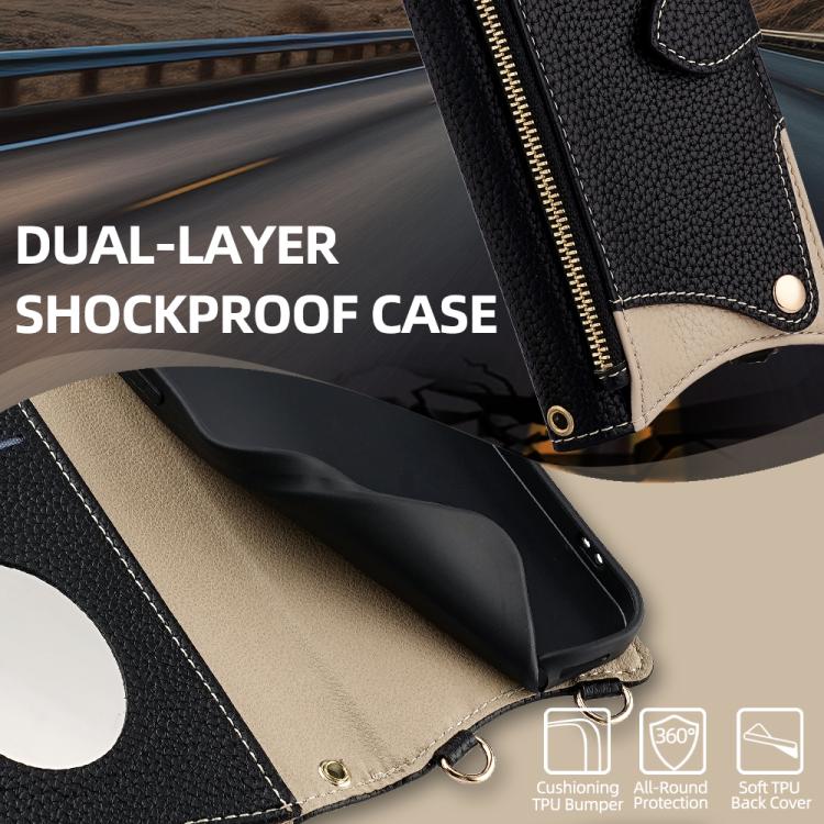 For Google Pixel 8 Crossbody Chain Fishtail Litchi Leather Phone Case(Black) - free shipping - PMC TechLife - Order now!