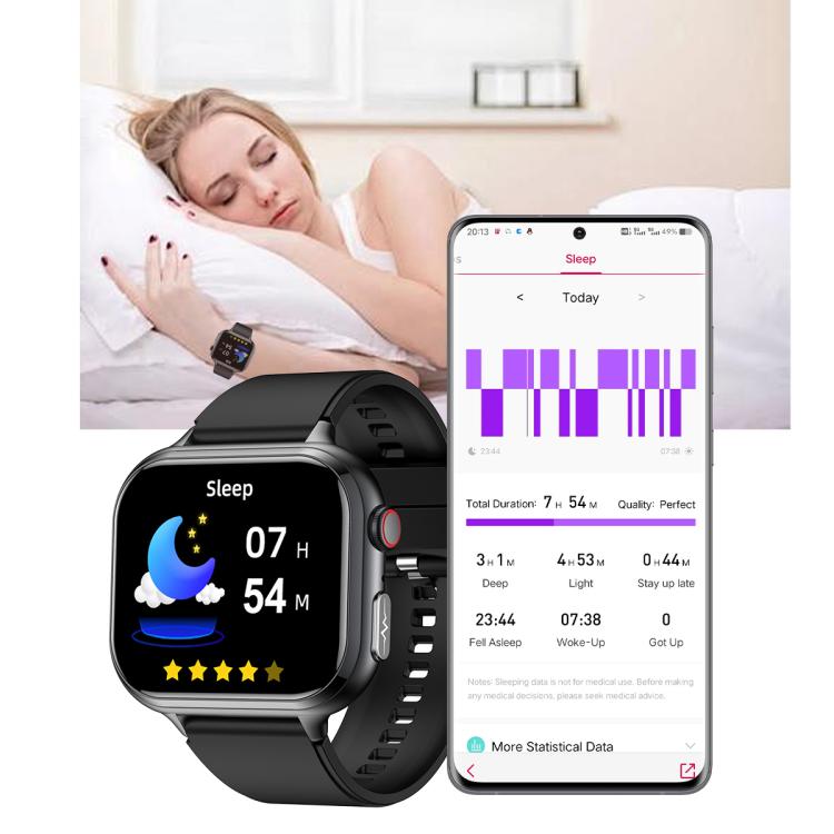 TK17 1.91 inch Horizontal Screen Leather Strap Smart Watch Supports ECG Electrocardiogram(Brown) - free shipping - PMC TechLife - Order now!