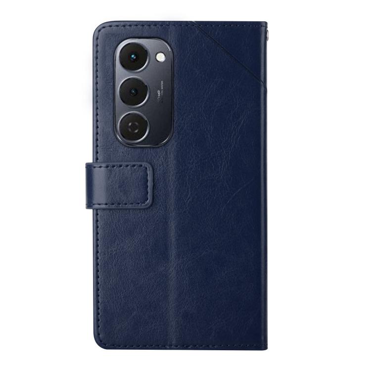 For Tecno Spark 40 Pro+ 4G Y-shaped Pattern Flip Leather Phone Case(Blue) - free shipping - PMC TechLife - Order now!