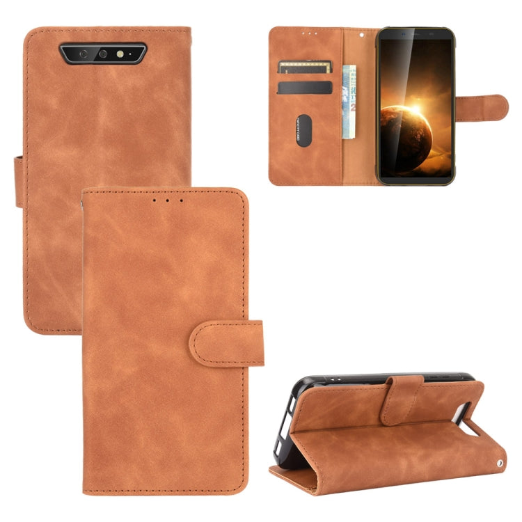For Blackview BV5500 / BV5500 Pro / BV5500 Plus Solid Color Skin Feel Magnetic Buckle Horizontal Flip Calf Texture PU Leather Case with Holder & Card Slots & Wallet(Brown) - More Brand by PMC Jewellery | Online Shopping South Africa | PMC Jewellery | Buy Now Pay Later Mobicred