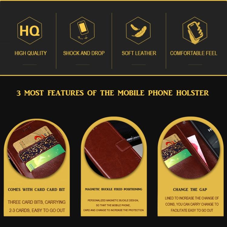 For iPhone 16e idewei Crazy Horse Texture Leather Phone Case(Red) - free shipping - PMc TechLife - Order now!