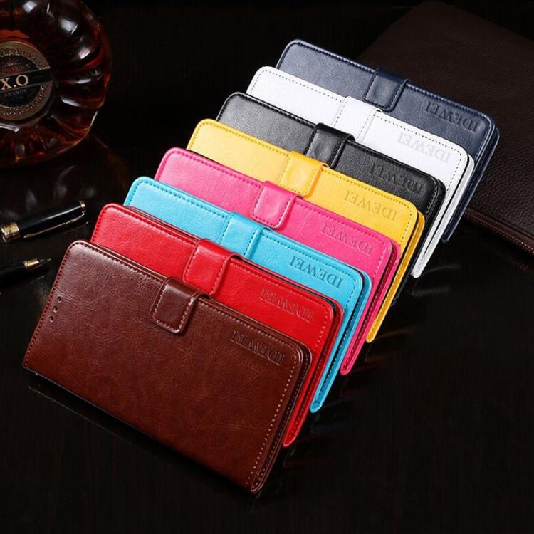 For iPhone 16e idewei Crazy Horse Texture Leather Phone Case(Red) - free shipping - PMc TechLife - Order now!