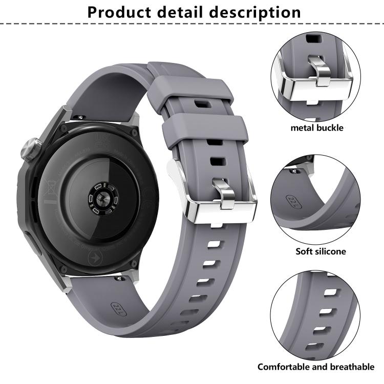 Kalebol 22mm Universal Silicone Watch Strap(Yellow) - 22mm Bands by Kalebol | Online Shopping South Africa | PMc TechLife | Buy Now Pay Later Mobicred