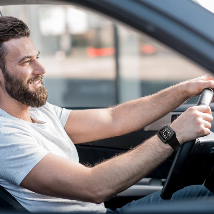 For Apple Watch 42mm / 41mm / 40mm / 38mm VIETAO Carbon Fiber Silicone Strap(Black) - free shipping - PMc TechLife - Order now!