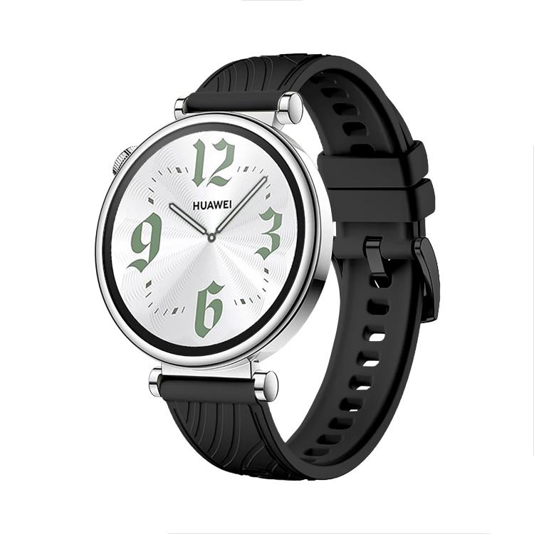 Kalebol 18mm Universal Textured Silicone Black Buckle Strap(Black) - free shipping - PMc TechLife - Order now!