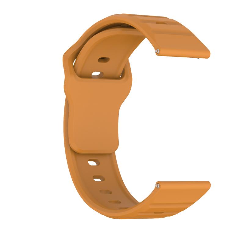 22mm Kalebol Wave Pattern Studded Buckle Silicone Watch Band(Yellow) - free shipping - PMc TechLife - Order now!