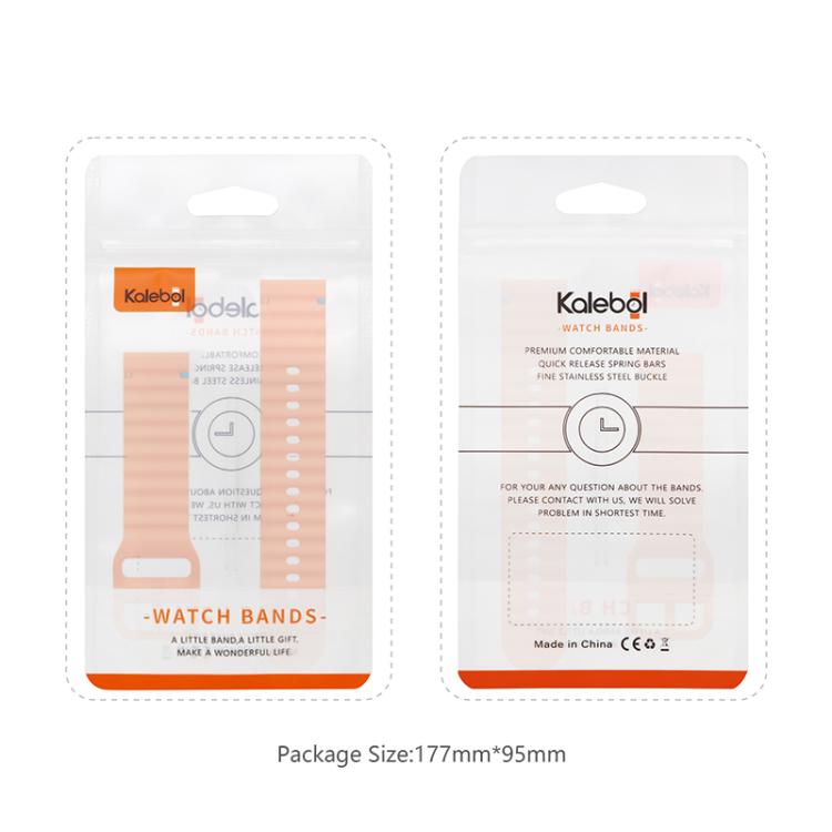 22mm Kalebol Wave Stitch Silicone Watch Band(Dark Grey) - free shipping - PMc TechLife - Order now!