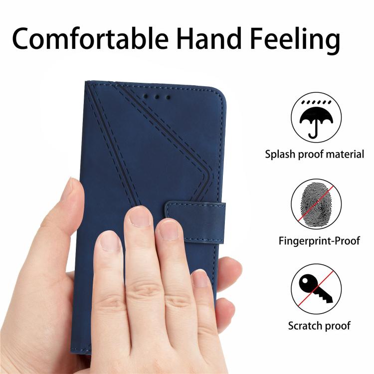 For Tecno Spark 40C Stitching Embossed Leather Phone Case(Blue) - free shipping - PMC TechLife - Order now!