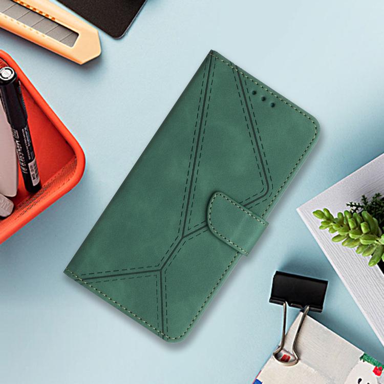For Tecno Spark 40 Pro 4G Stitching Embossed Leather Phone Case(Green) - free shipping - PMC TechLife - Order now!