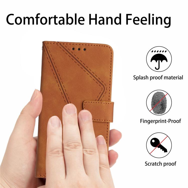 For Tecno Pova 7 Ultra 5G Stitching Embossed Leather Phone Case(Brown) - free shipping - PMC TechLife - Order now!