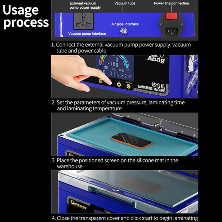 Mechanic Gan-03 Abag 8-inch Airbag Laminating Machine, Plug:EU Plug - free shipping - PMC TechLife - Order now!