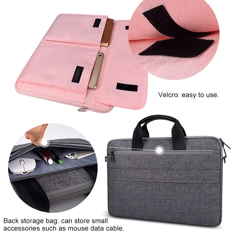 ST08 Handheld Briefcase Carrying Storage Bag without Shoulder Strap for 14.1 inch Laptop(Grey) - 14.1 inch by PMC Jewellery | Online Shopping South Africa | PMC Jewellery | Buy Now Pay Later Mobicred